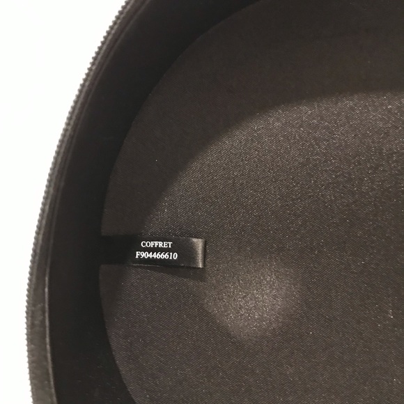 Dior Black Round Cosmetic Case with Gold Accent - Picture 3 of 8